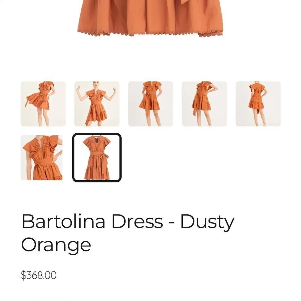 Secret mission bartolina dusty orange dress